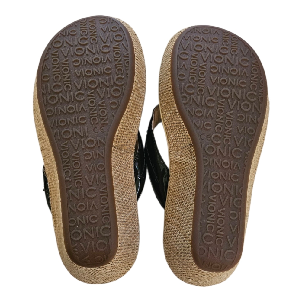 Vionic Grenada Women's Black and Tan Sandals Size 7 LIKE NEW NO BOX - Picture 5 of 8